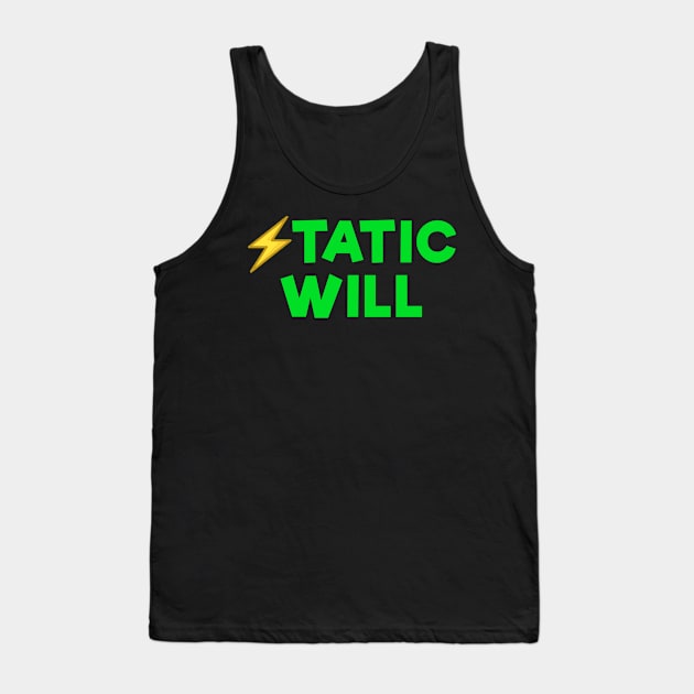 Static will Green Tank Top by Dolta